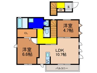 松柏SHハイツⅡの物件間取画像